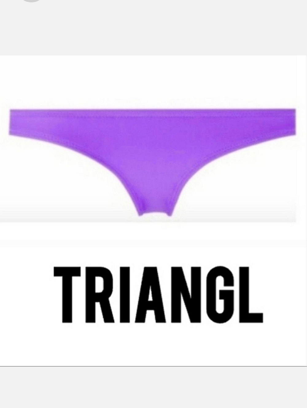 Triangl MISSY Purple Scuba Neoprene Cheeky Bikini Bottom Size Sm